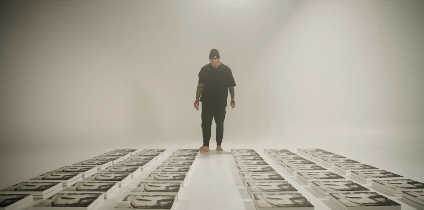 Portrait editions laid out in rows for the Ilia Topuria × Maseda IT’S TIME campaign