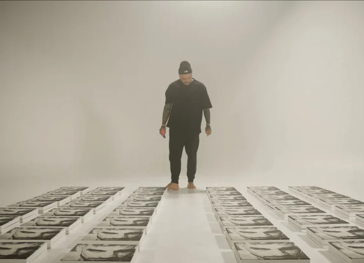 Portrait editions laid out in rows for the Ilia Topuria × Maseda IT’S TIME campaign